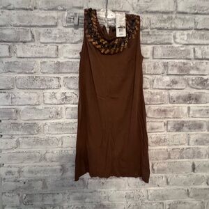 French Connection Brown Sheath Mini Dress